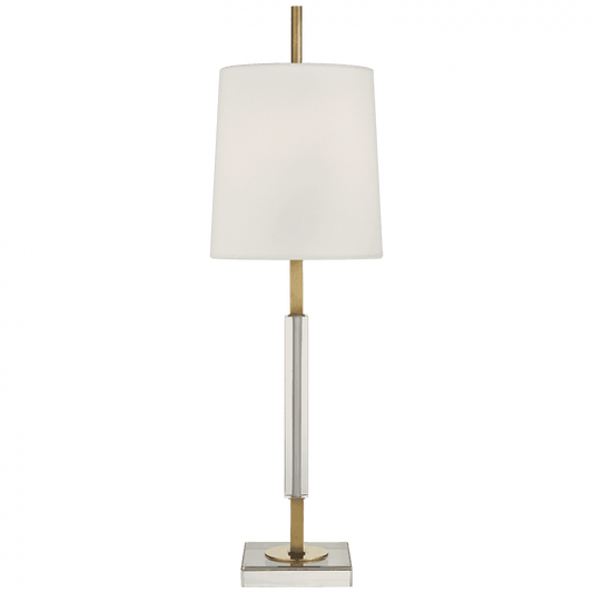 Visual Comfort Signature Lexington Table Lamp Hand-Rubbed Antique Brass with Crystal