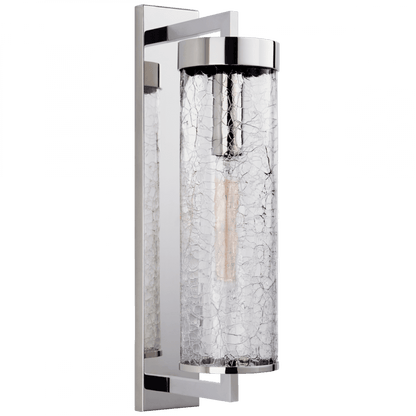 Visual Comfort Signature Liaison Large Bracketed Outdoor Wall Sconce Polished Nickel