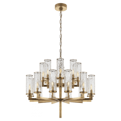 Visual Comfort Signature Liaison Double Tier Chandelier Polished Nickel