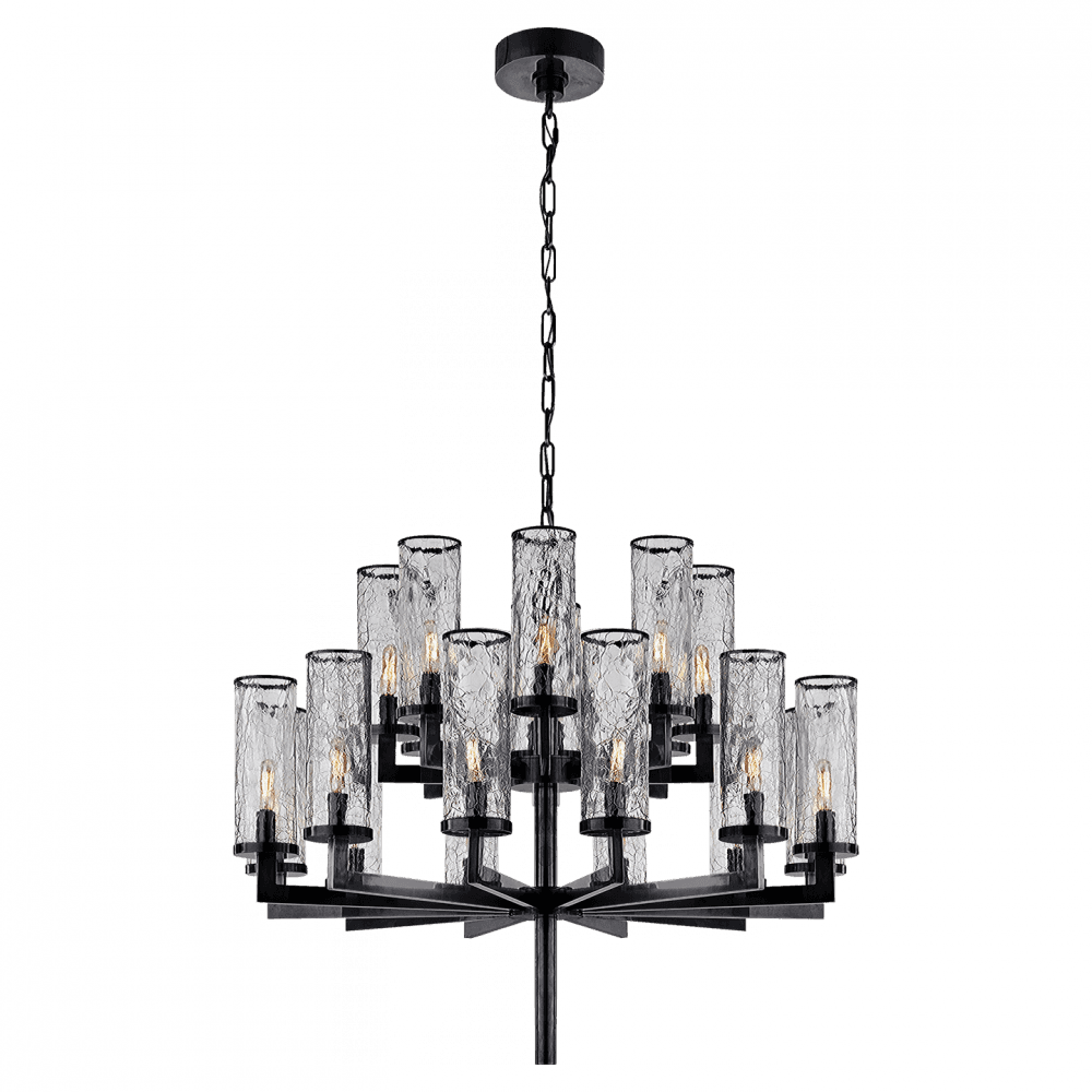 Visual Comfort Signature Liaison Double Tier Chandelier Bronze