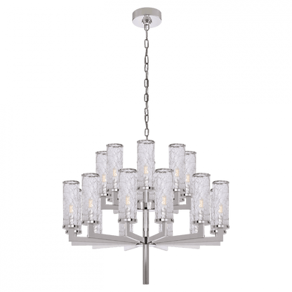 Visual Comfort & Co. Signature Collection Liaison Chandelier, 20-Light, Polished Nickel, 34"W (KW 5201PN-CRG 2R5ZP)