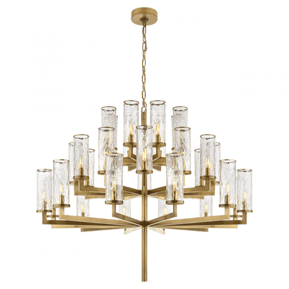 Visual Comfort Signature Liaison Triple Tier Chandelier Polished Nickel