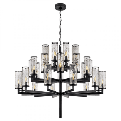 Visual Comfort Signature Liaison Triple Tier Chandelier Antique-Burnished Brass