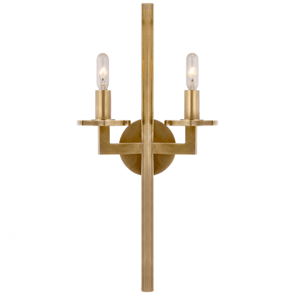 Visual Comfort Signature Liaison Double Wall Sconce Polished Nickel