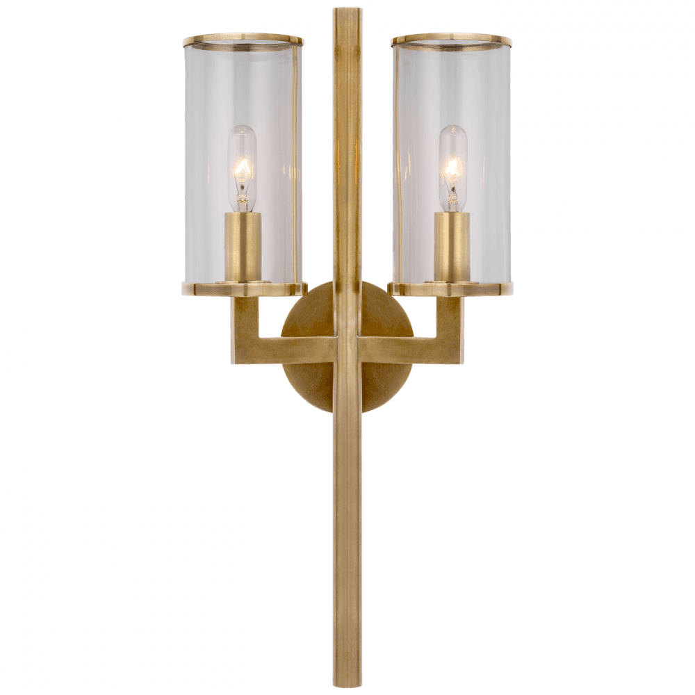 Visual Comfort Signature Liaison Wall Sconce Antique-Burnished Brass