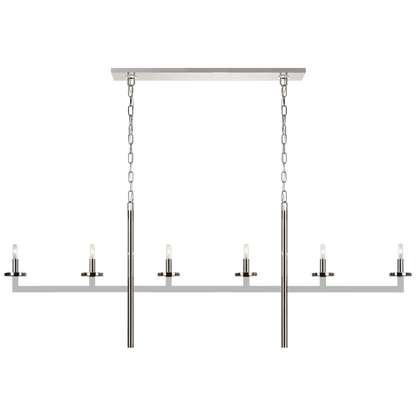 Visual Comfort Signature Liaison Large Linear Chandelier Bronze
