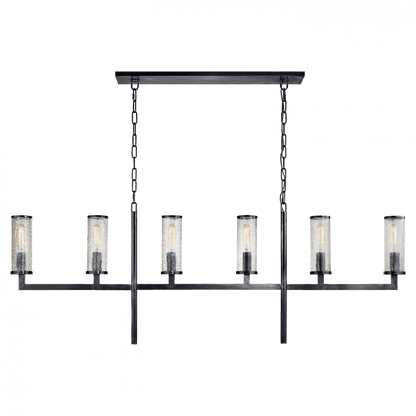 Visual Comfort Signature Liaison Large Linear Chandelier Bronze