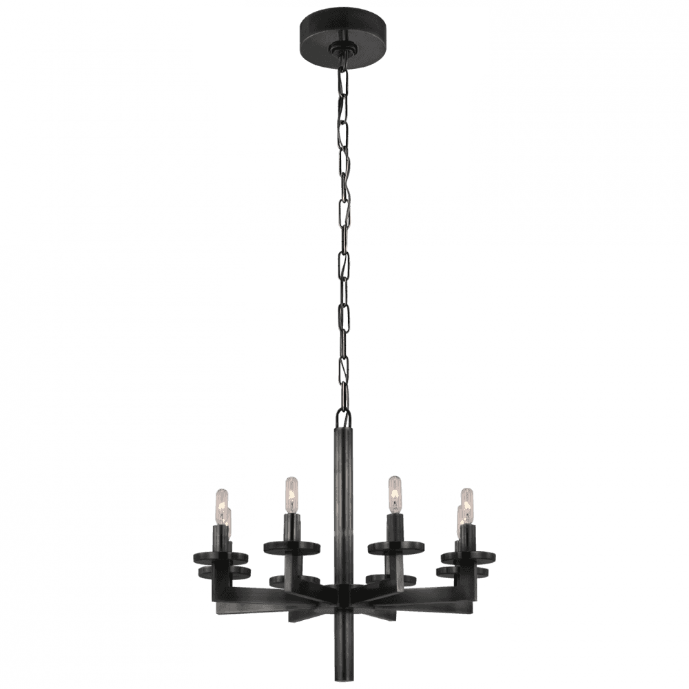 Visual Comfort Signature Liaison Single Tier Chandelier Antique-Burnished Brass