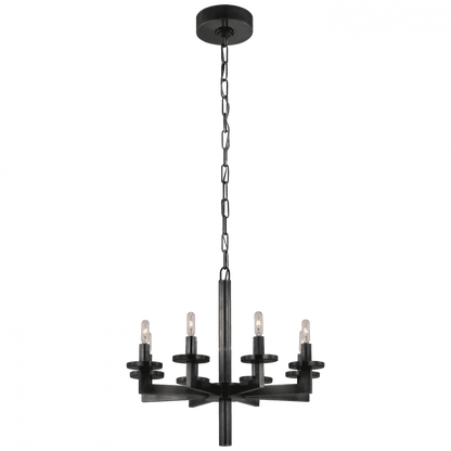 Visual Comfort Signature Liaison Single Tier Chandelier Antique-Burnished Brass