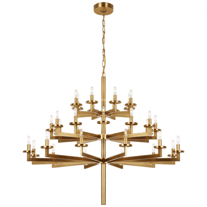 Visual Comfort Signature Liaison Triple Tier Chandelier Bronze