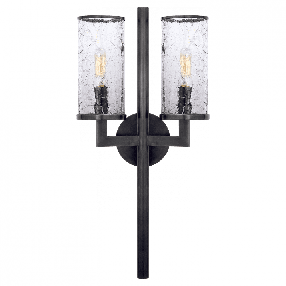 Visual Comfort Signature Liaison Double Sconce Polished Nickel