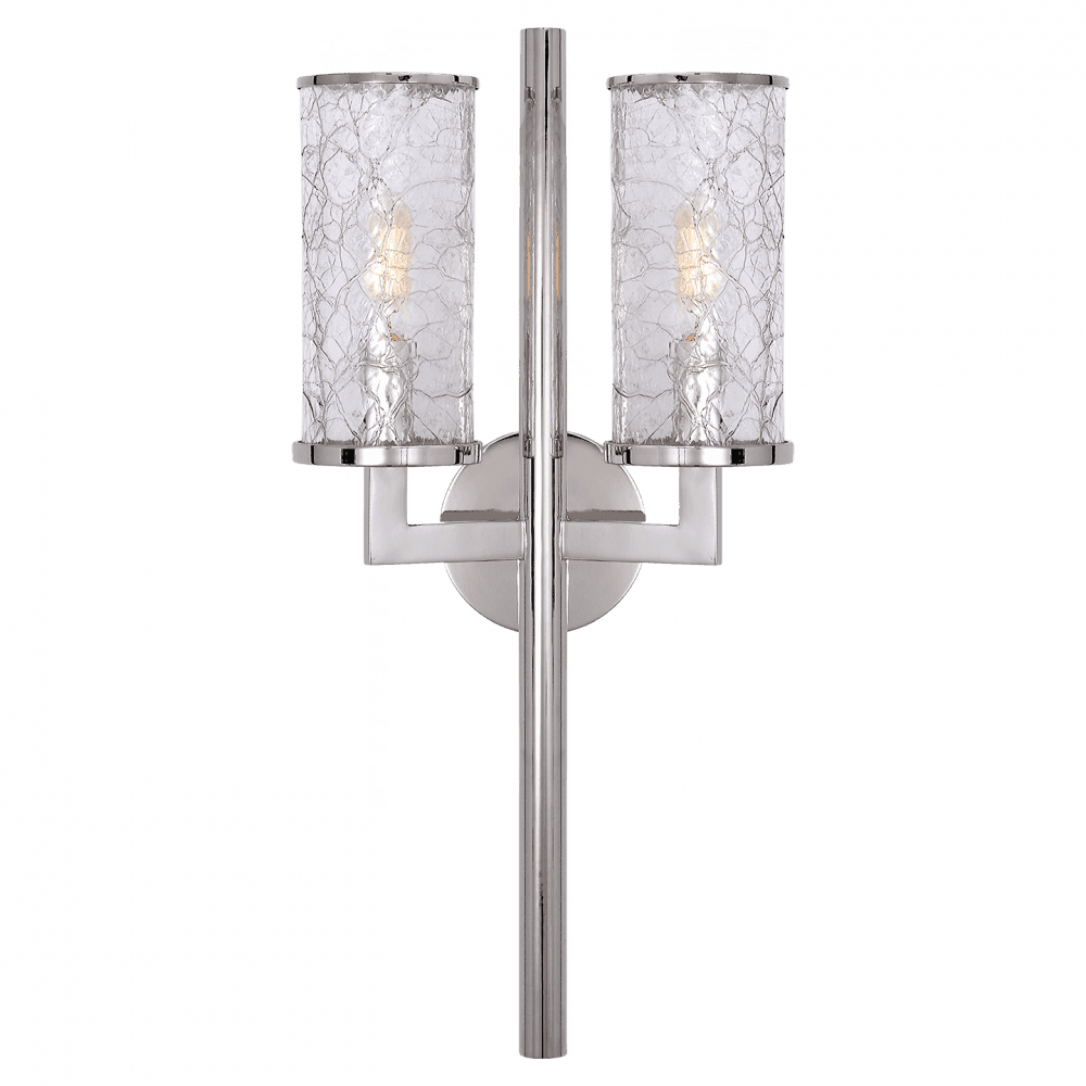 Visual Comfort Signature Liaison Double Sconce Antique-Burnished Brass