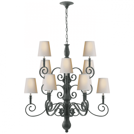 Visual Comfort Signature Lillie Road Medium Chandelier Dark Green