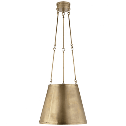 Visual Comfort Signature Lily Drum Shade Pendant Natural Brass
