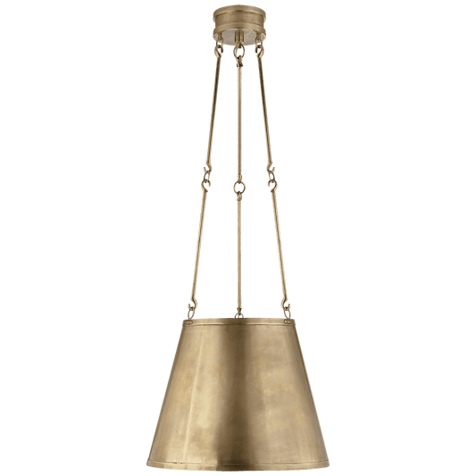 Visual Comfort Signature Lily Drum Shade Pendant Natural Brass