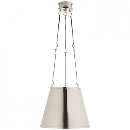 Visual Comfort & Co. Signature Collection Lily Drum Shade Pendant, 3-Light, Polished Nickel, 15"W (AH 5210PN 2JXVU)