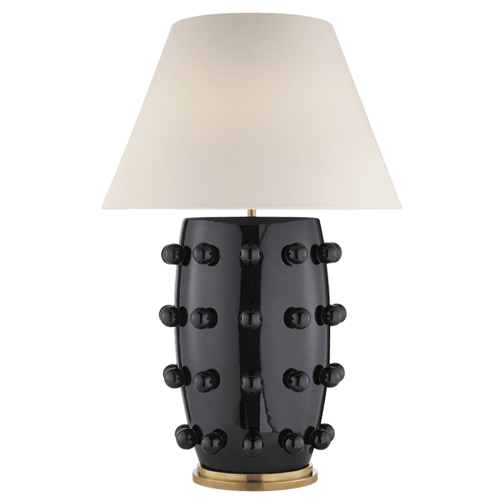 Visual Comfort Signature Linden Table Lamp Black Porcelain