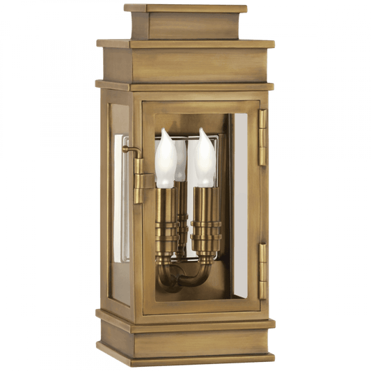 Visual Comfort Signature Linear Mini Wall Lantern Antique-Burnished Brass