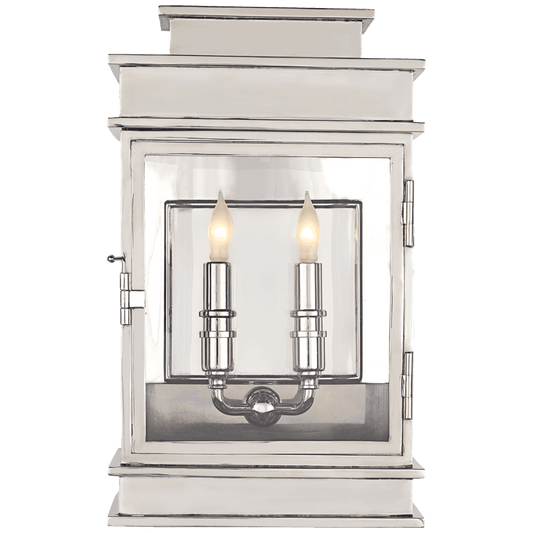 Visual Comfort Signature Linear Outdoor Lantern Polished Nickel