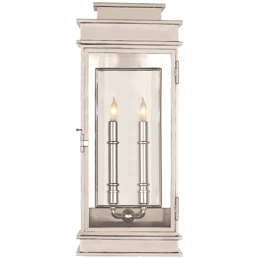 Visual Comfort Signature Linear Outdoor Lantern Polished Nickel