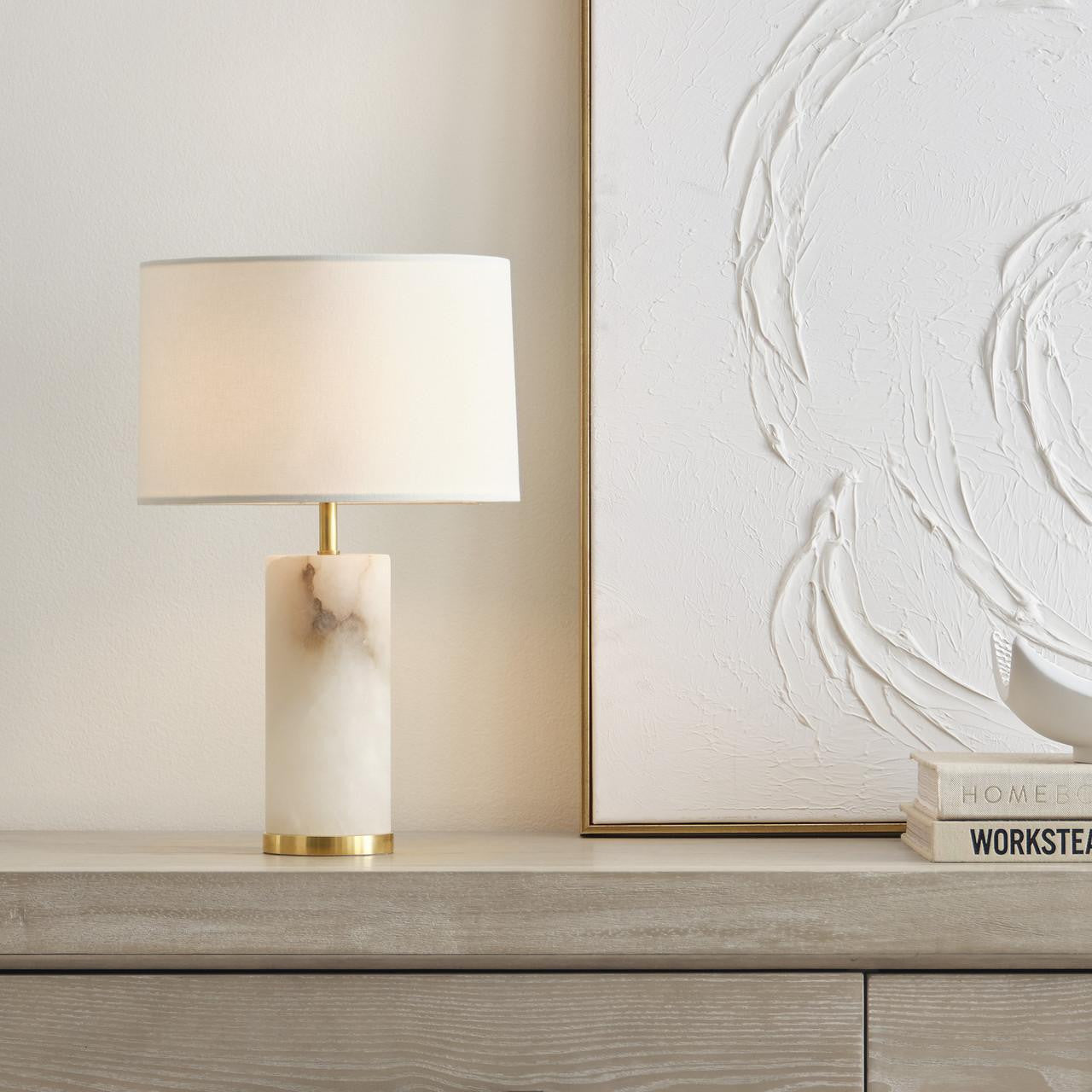 Visual Comfort & Co. Signature Collection Lineham 16" Cordless Accent Lamp, Visual Comfort & Co. Signature Collection ARN 3023ALB-L-CL DD7F8