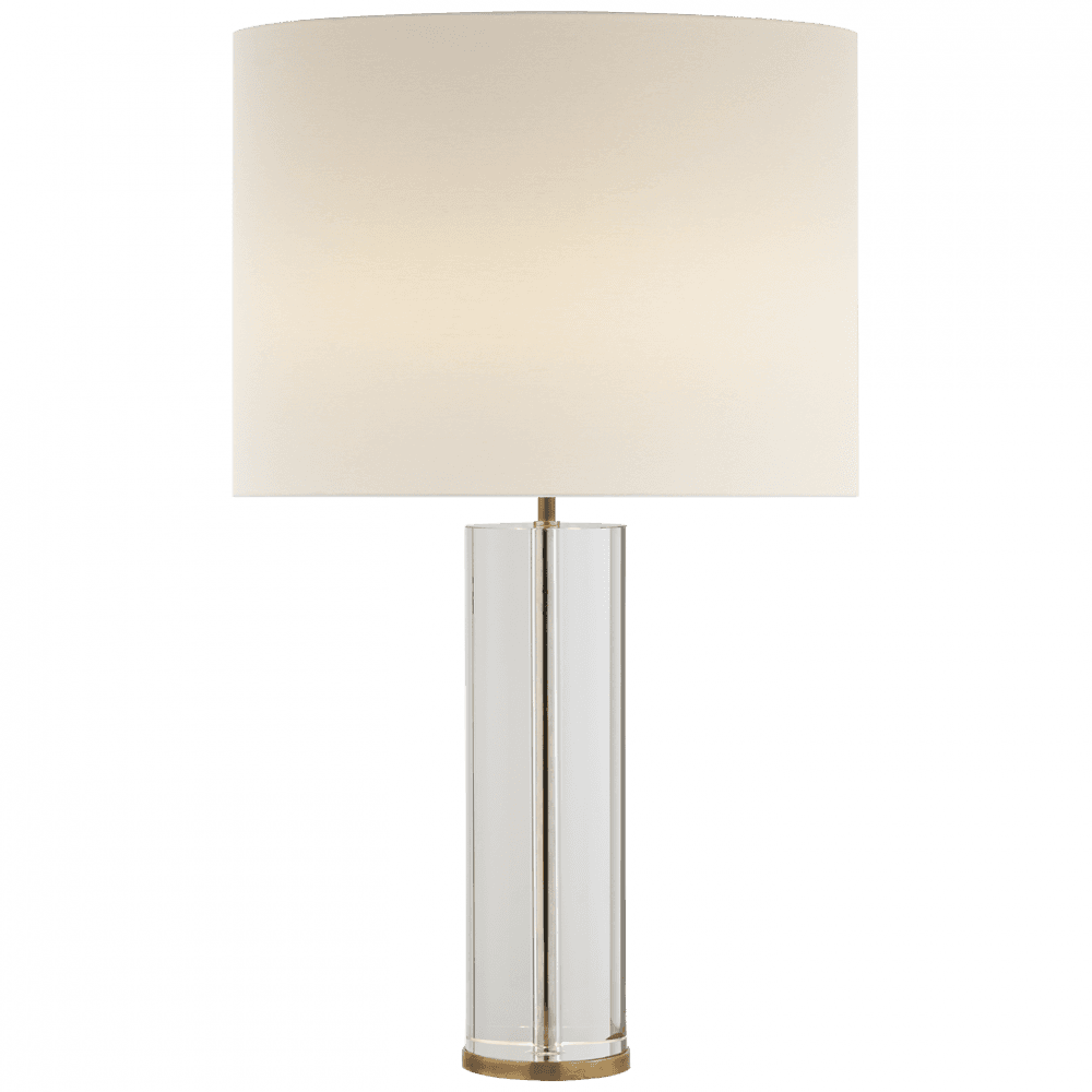 Visual Comfort Signature Lineham Table Lamp Crystal with Brass