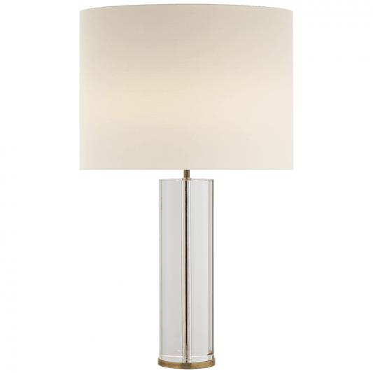 Visual Comfort Signature Lineham Table Lamp Crystal with Brass