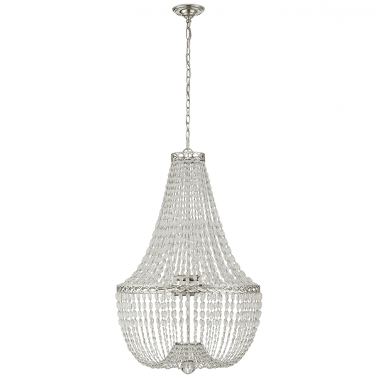 Visual Comfort Signature Linfort Basket Form Chandelier Polished Nickel