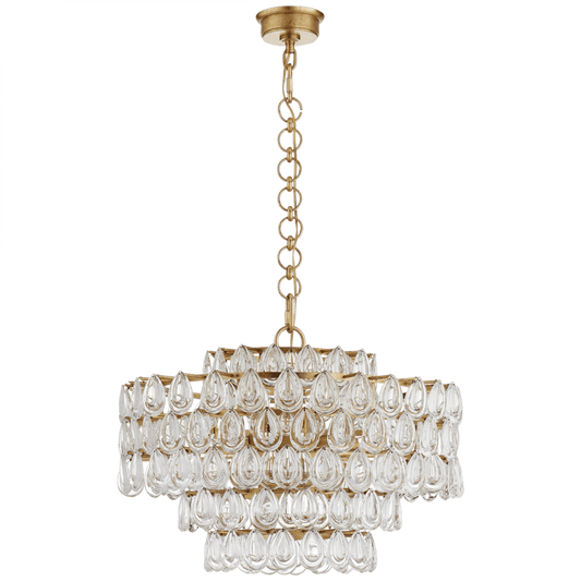 Visual Comfort Signature Liscia Chandelier Polished Nickel