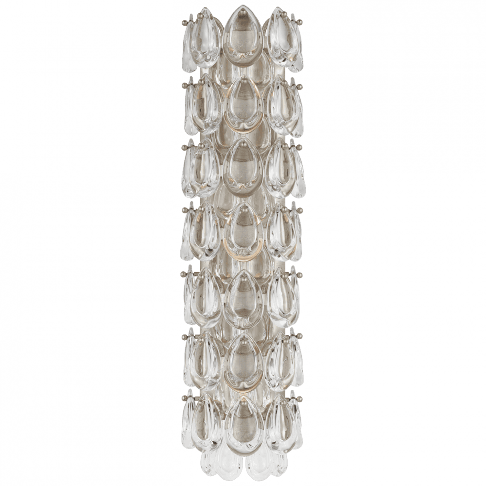 Visual Comfort Signature Liscia Wall Sconce Burnished Silver Leaf