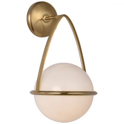 Visual Comfort Signature Lisette Bracketed Wall Sconce Hand-Rubbed Antique Brass
