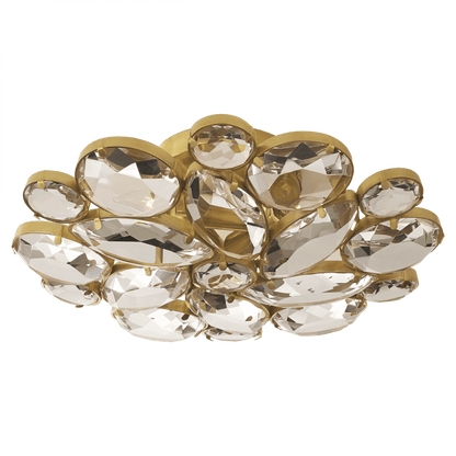 Visual Comfort Signature Lloyd Medium Round Flush Mount Soft Brass