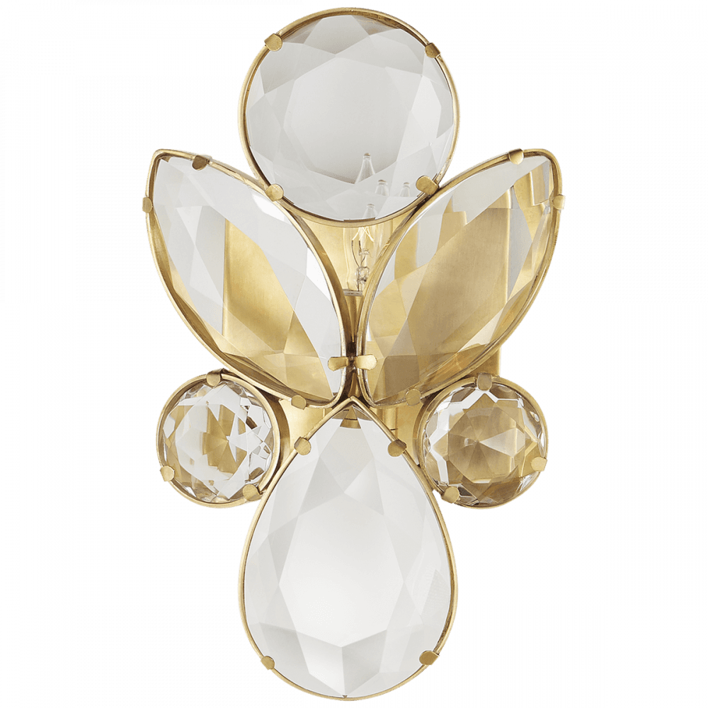 Visual Comfort Signature Lloyd Small Jeweled Wall Sconce Soft Brass
