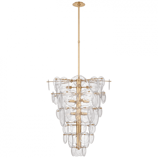 Visual Comfort Signature Loire Cascading Chandelier Gild