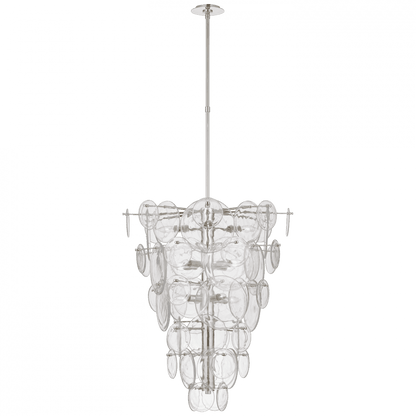 Visual Comfort Signature Loire Cascading Chandelier Polished Nickel