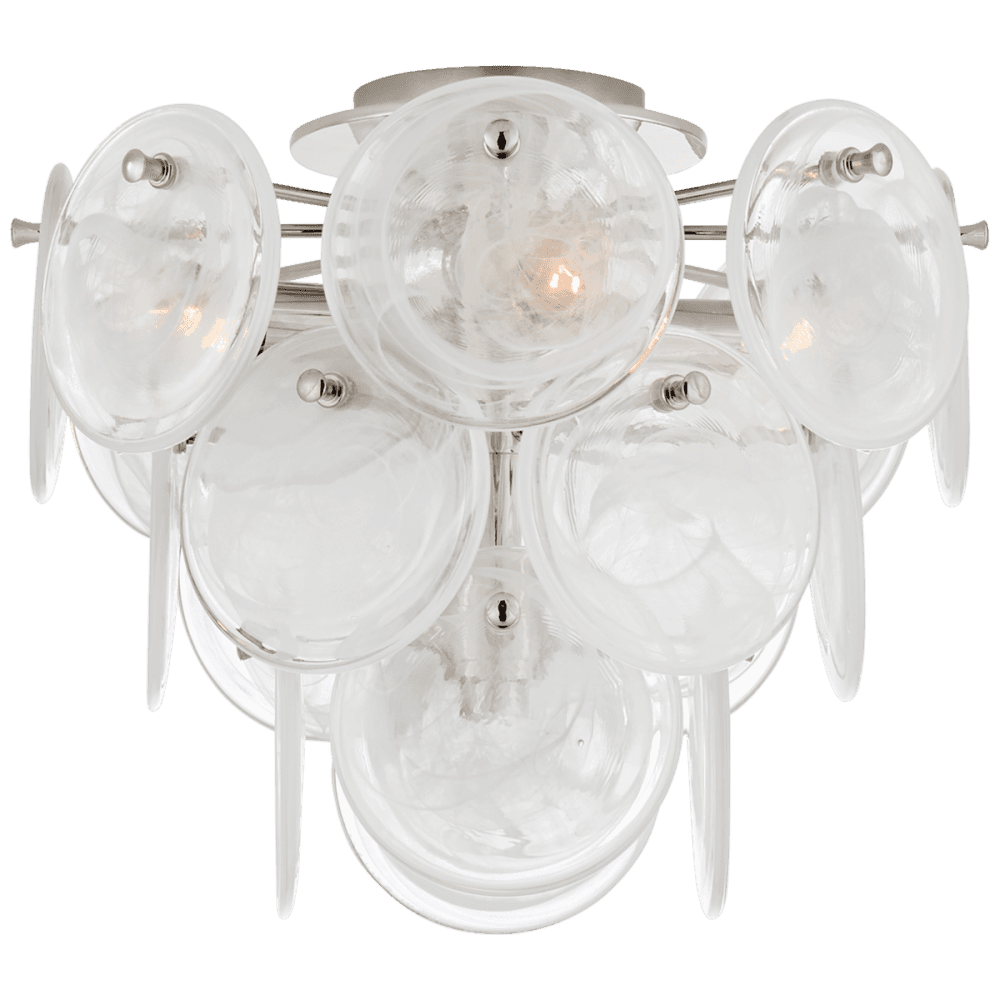 Visual Comfort Signature Loire Medium Tiered Flush Mount Polished Nickel