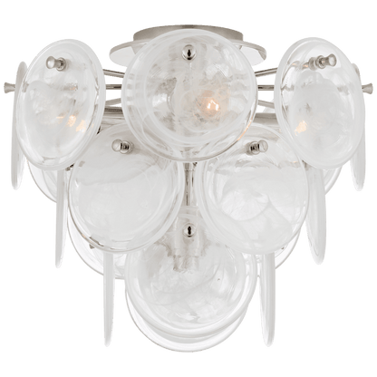 Visual Comfort Signature Loire Medium Tiered Flush Mount Polished Nickel