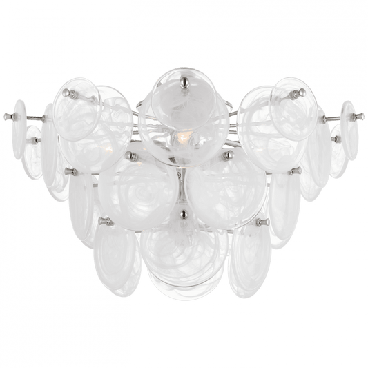 Visual Comfort Signature Loire Large Tiered Flush Mount Polished Nickel