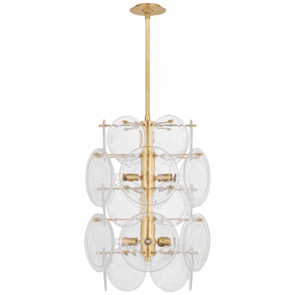 Visual Comfort Signature Loire Medium Barrel Chandelier Gild
