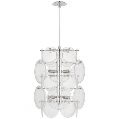 Visual Comfort Signature Loire Medium Barrel Chandelier Polished Nickel