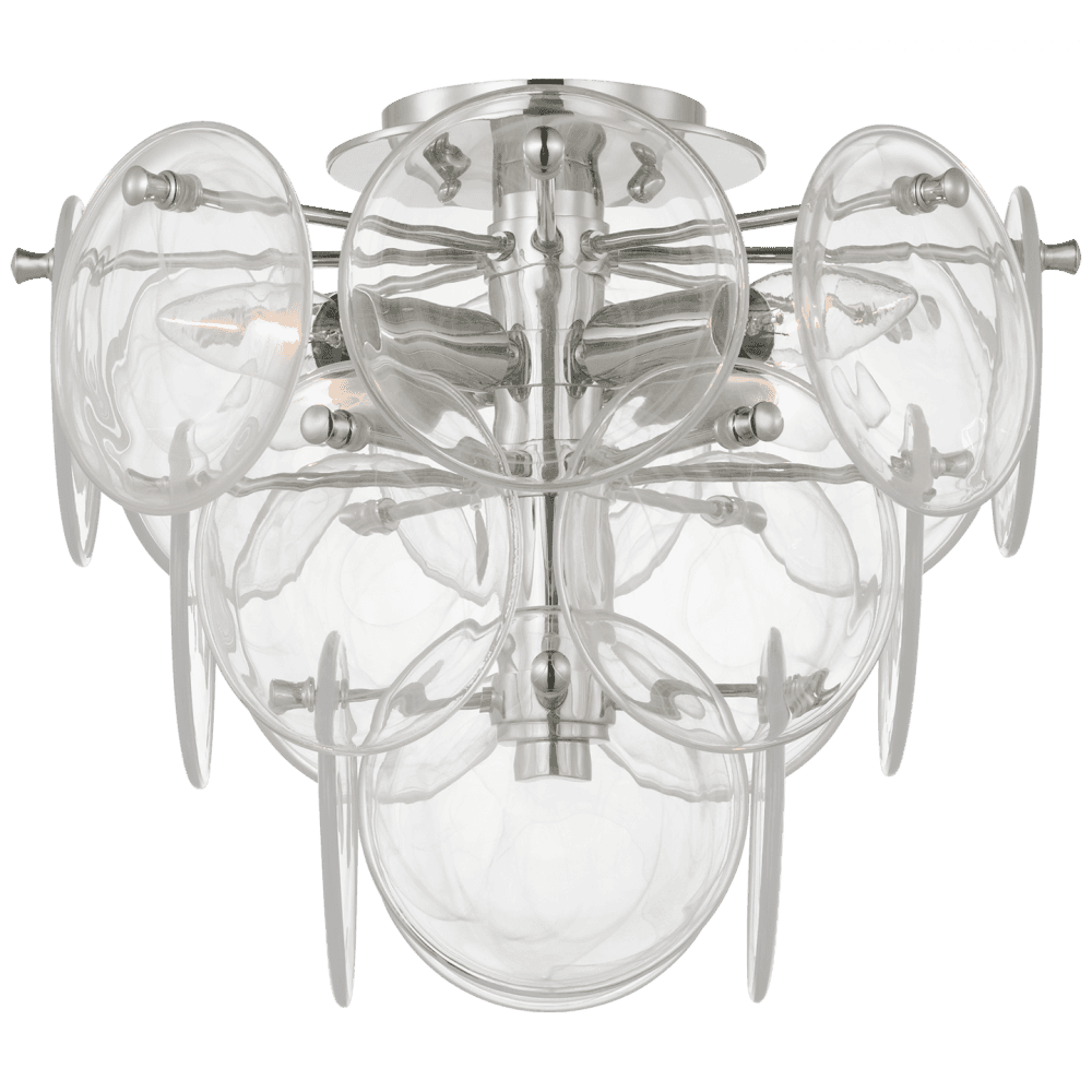 Visual Comfort Signature Loire Flush Mount Polished Nickel