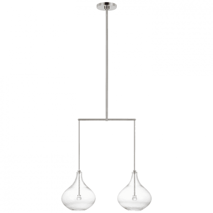 Visual Comfort Signature Lomme Small Linear Chandelier Polished Nickel