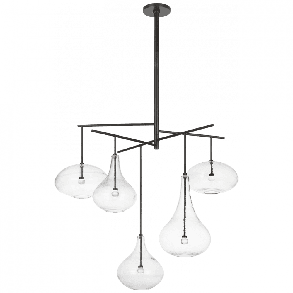 Visual Comfort Signature Lomme XL Chandelier Gun Metal