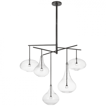 Visual Comfort Signature Lomme XL Chandelier Gun Metal