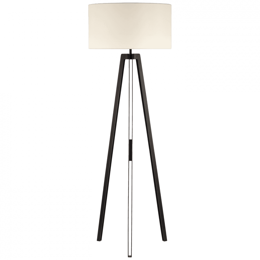 Visual Comfort Signature Longhill Large Tripod Floor Lamp Aged Iron