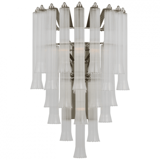 Visual Comfort Signature Lorelei Large Waterfall Wall Sconce Polished Nickel