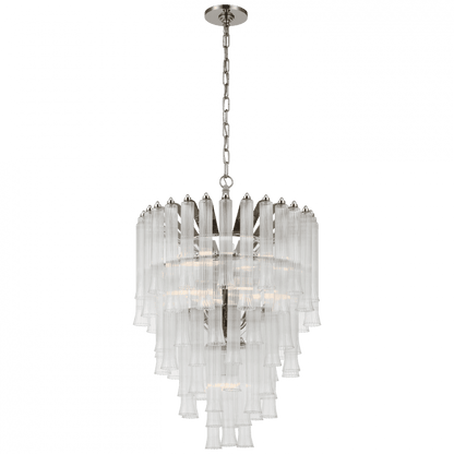 Visual Comfort Signature Lorelei Small Waterfall Chandelier Polished Nickel