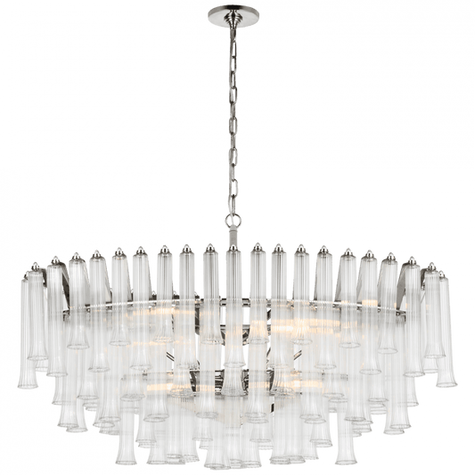 Visual Comfort Signature Lorelei X-Large Oval Chandelier Polished Nickel