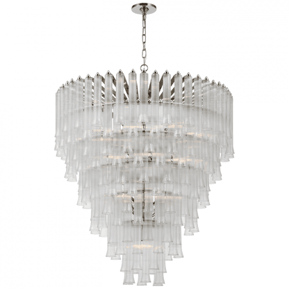 Visual Comfort Signature Lorelei X-Large Waterfall Chandelier Polished Nickel
