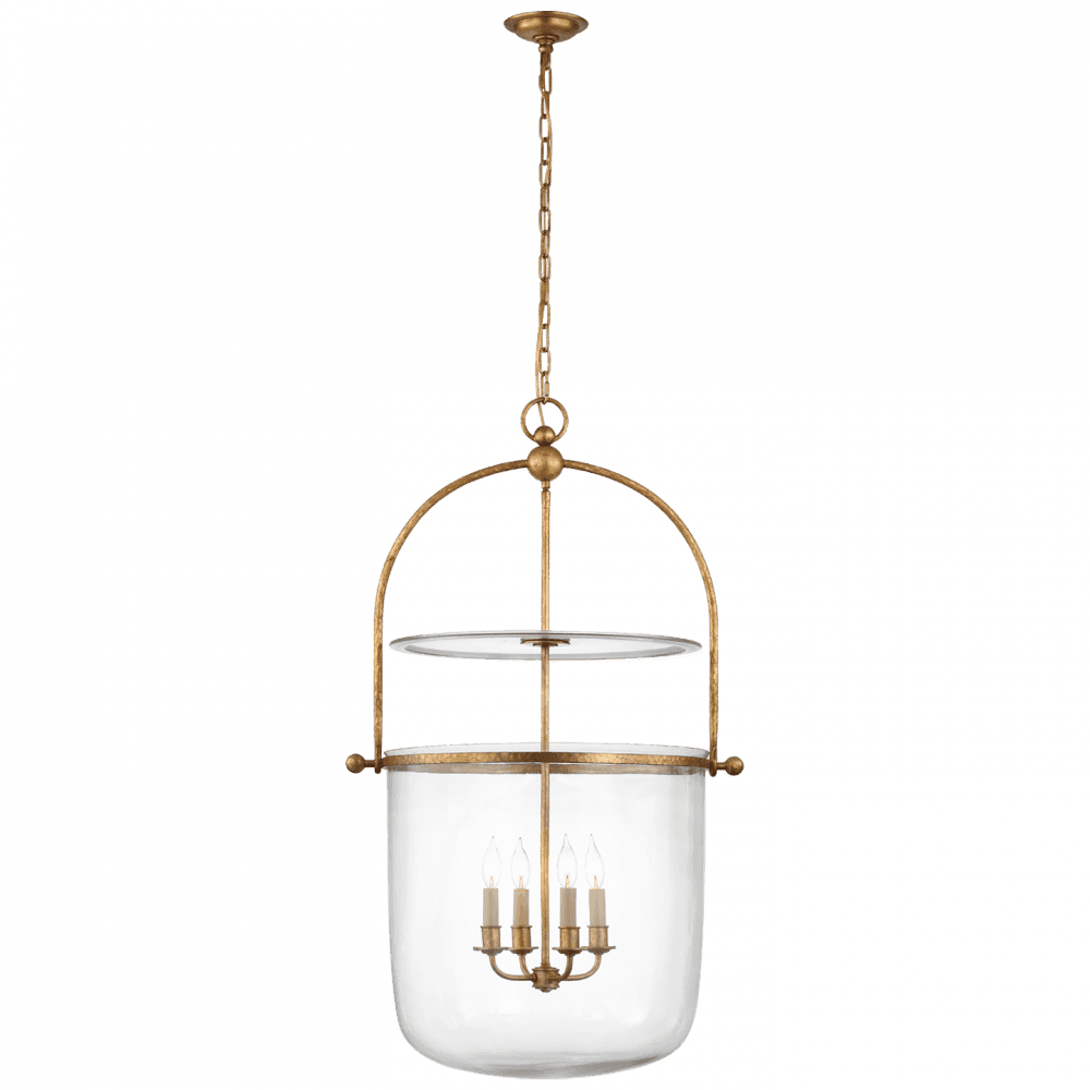 Visual Comfort Signature Lorford Smoke Bell Pendant Aged Iron